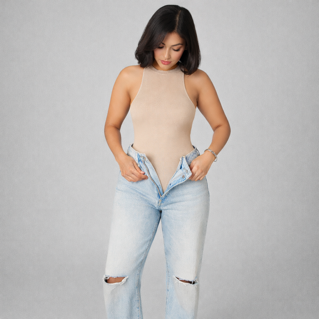 Sexy High Neck Body-Shaping Top