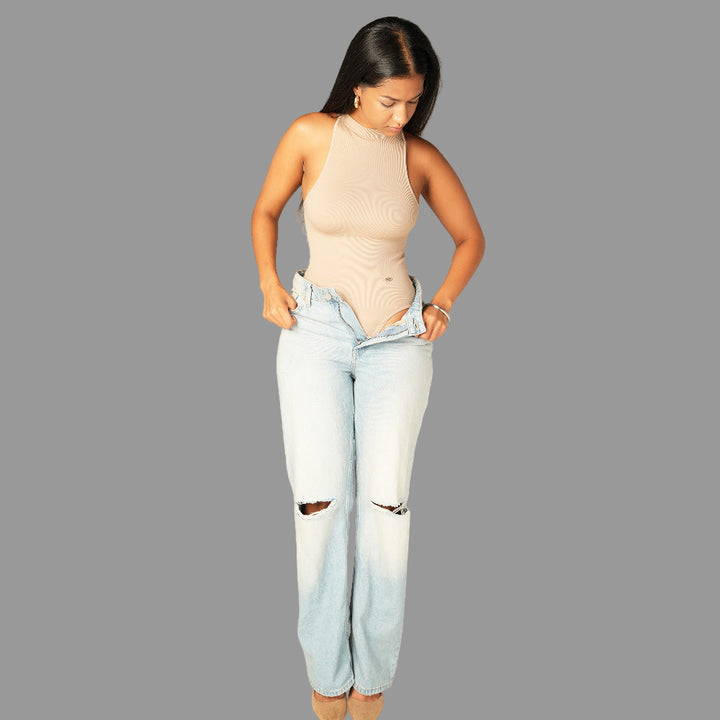Sleek High Neck Bodyshaper Top