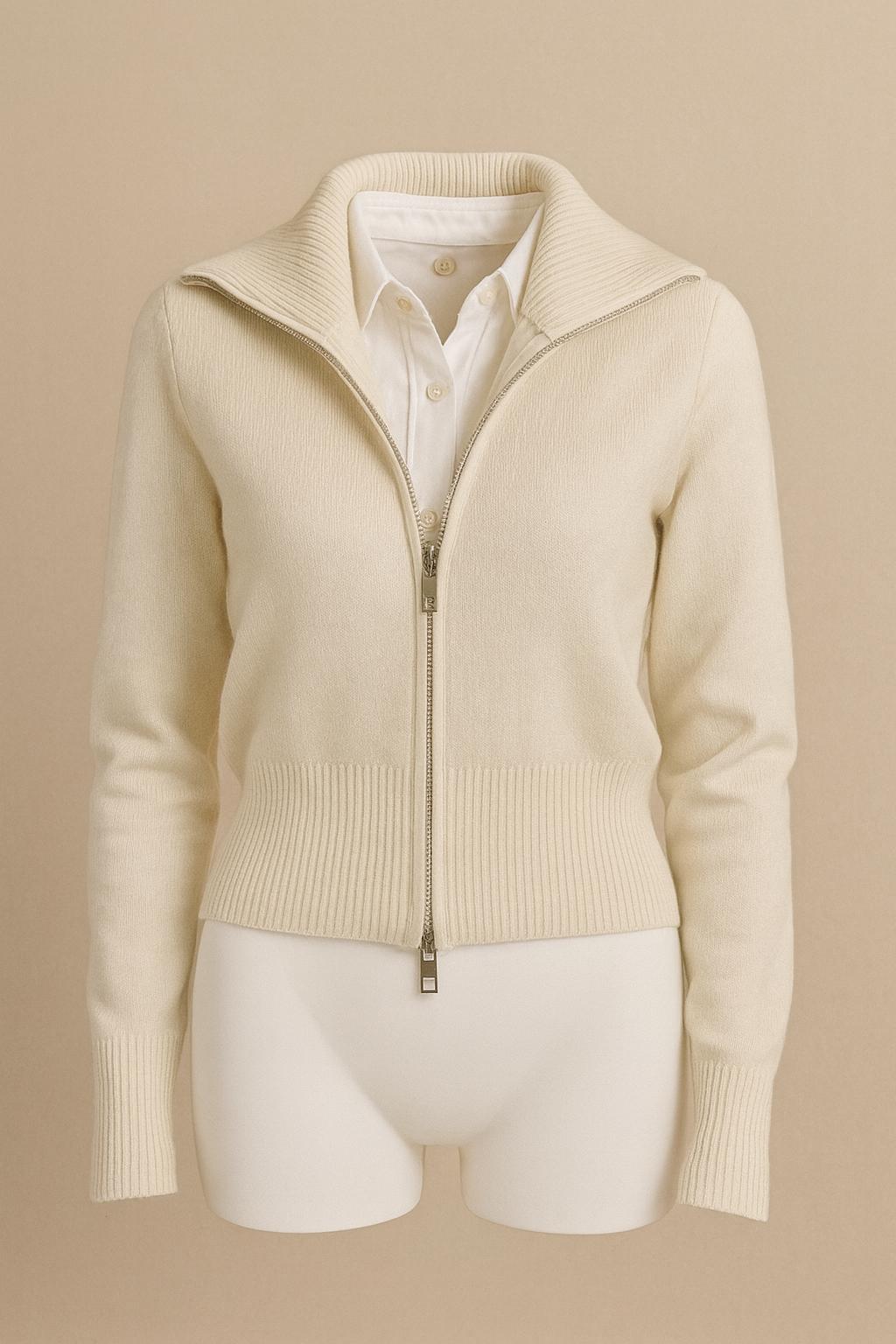 Elegant Zip up Cardigan