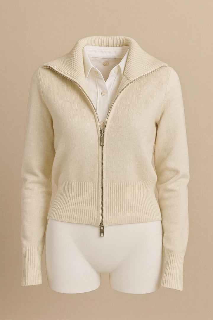 Elegant Zip up Cardigan