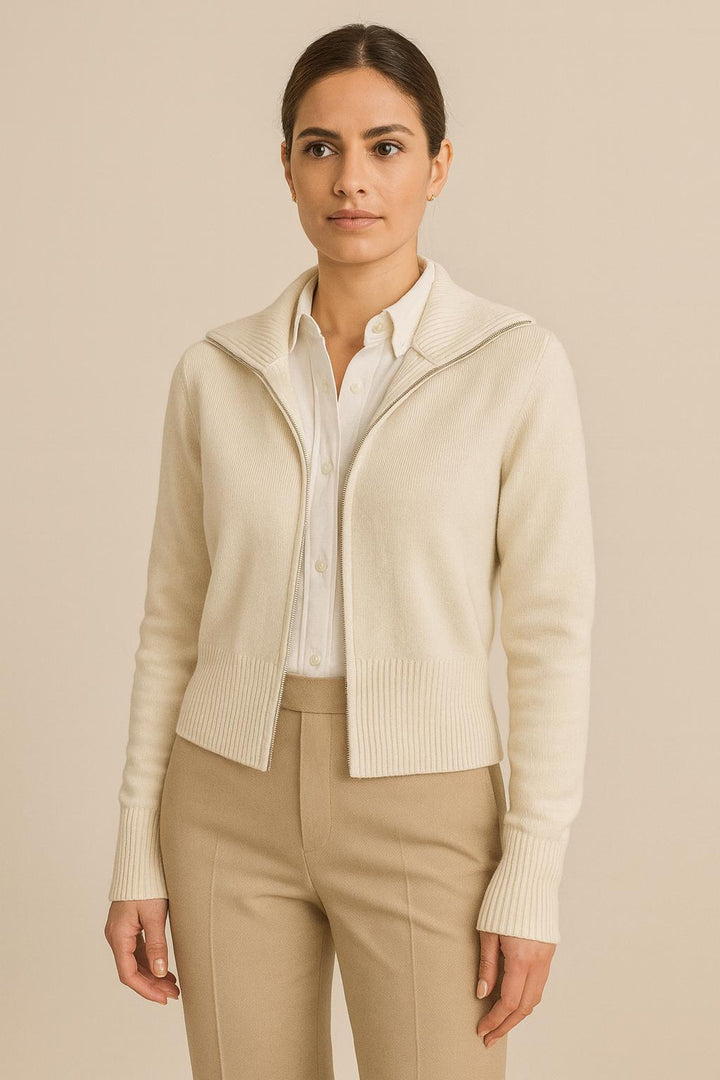 Elegant Zip up Cardigan