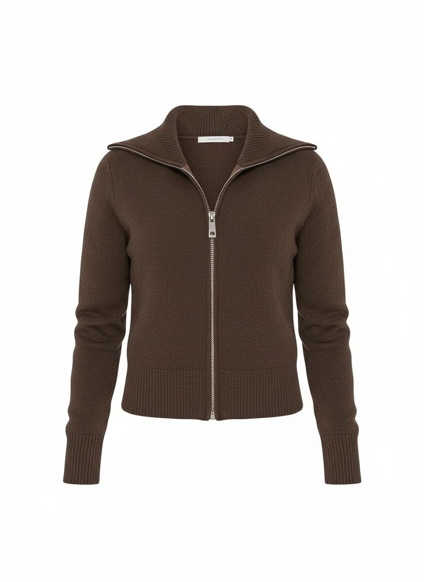 Elegant Zip up Cardigan