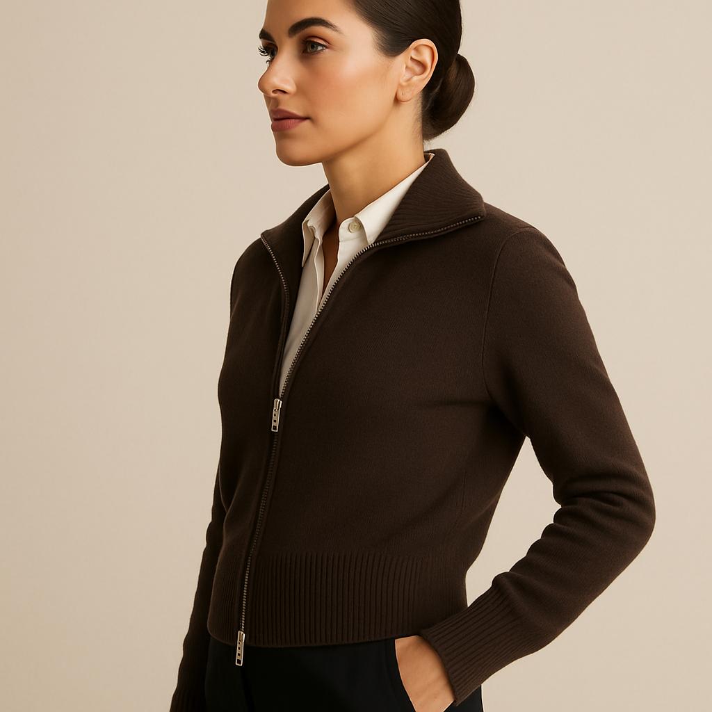 Elegant Zip up Cardigan