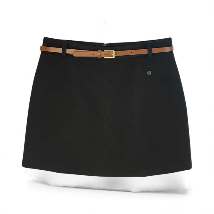 Woolen Mini Skirt