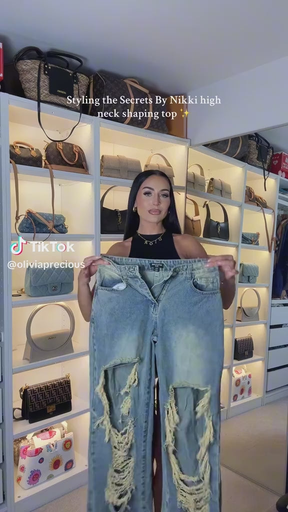 Sexy High Neck Body-Shaping Top